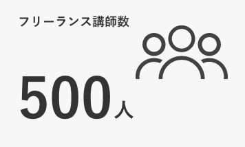 フリーランス講師数500人